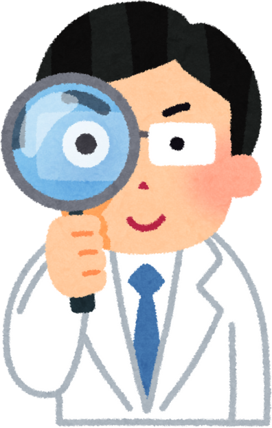Illustration of a Doctor with a Magnifying Glass